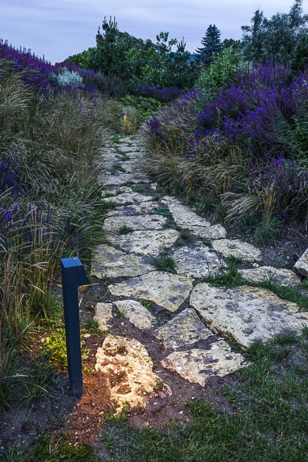 Kamienna ścieżka w angielskim ogrodzie