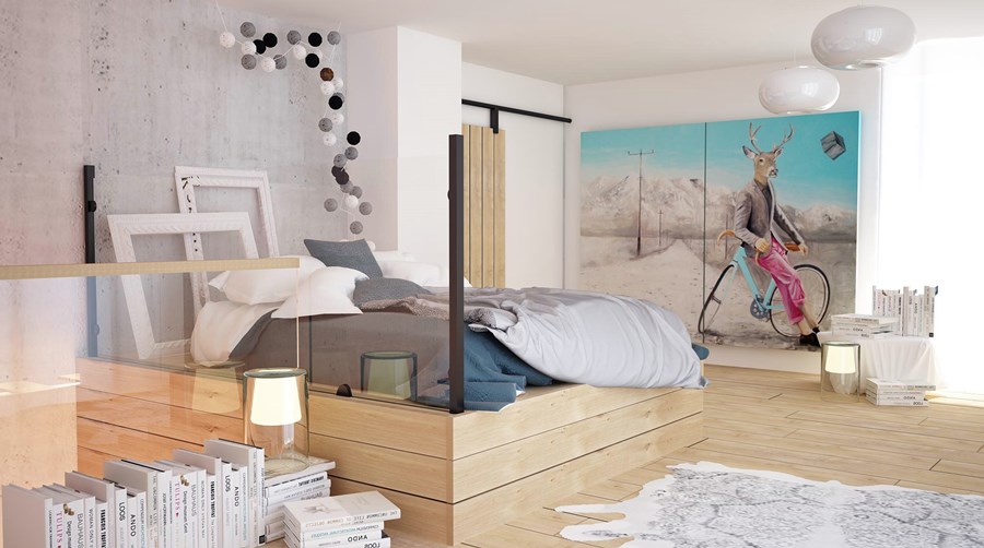 Styl nowoczesny i styl skandynawski w sypialni