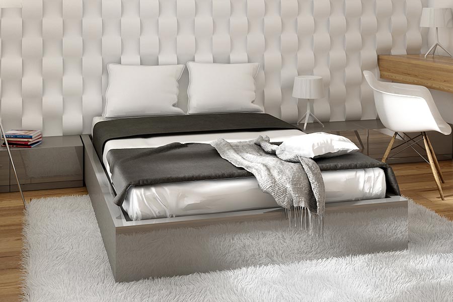 Panele 3D w sypialni