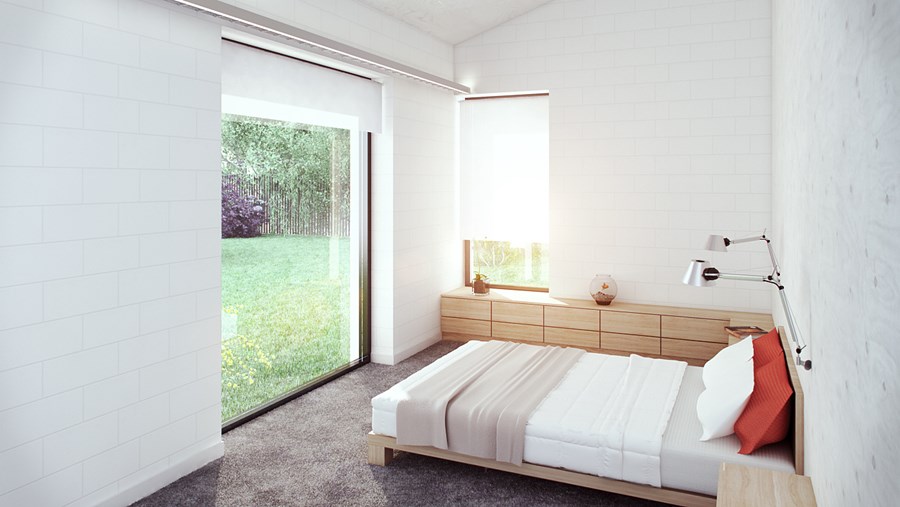 Sypialnia w stylu idustrialnym