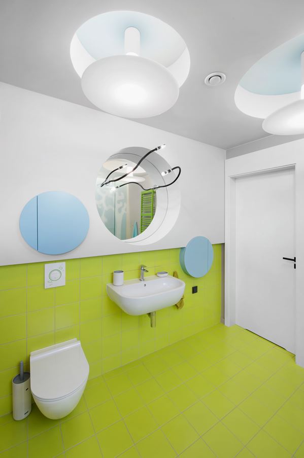 Zielona łazienka dla dziecka