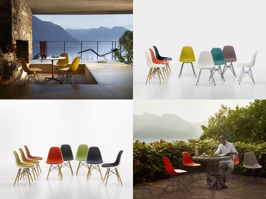 plastikowe krzesła Eames by Vitra