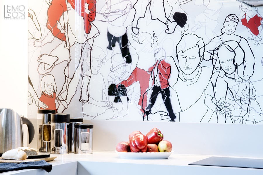 Nowoczesna grafika do kuchni na ścianę