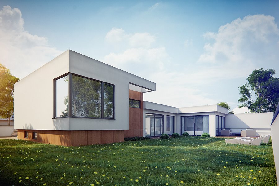 Pomysł na nowoczesny dom z drewnianą elewacją