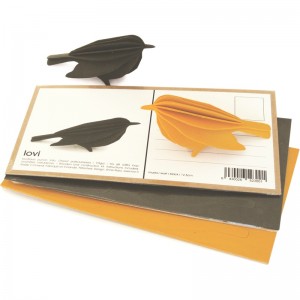 Pocztówka ptak do składania Lintu 12,5cm Lovi