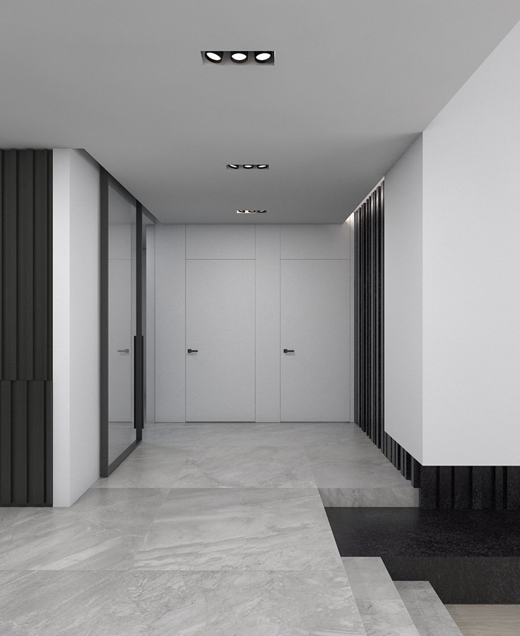 Otwarty przedpokój w nowoczesnym stylu Otwarty przedpokój w nowoczesnym stylu a2 Studio