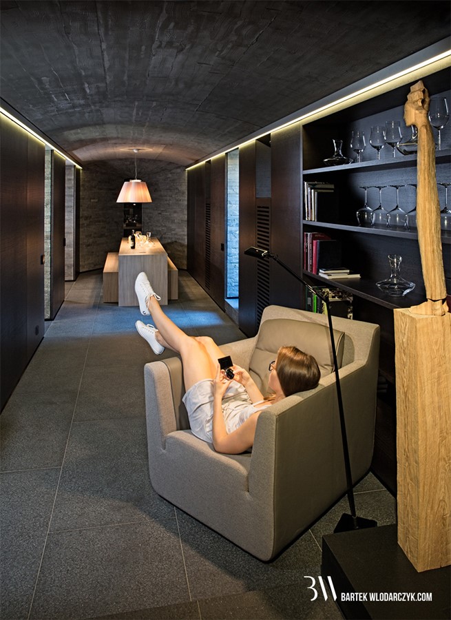 Salon gościnny w winną piwniczką 2