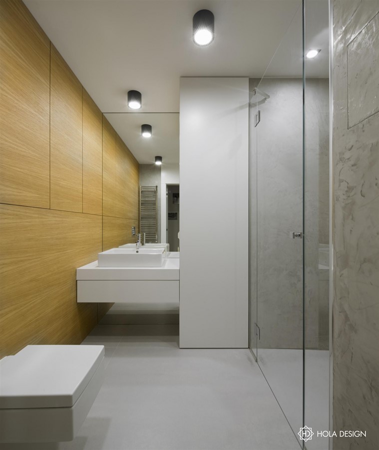 Drewno i beton w łazience Hola Design