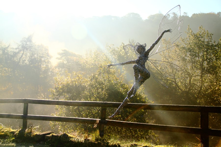 Metalowa rzeźba do ogrodu Robin Wight