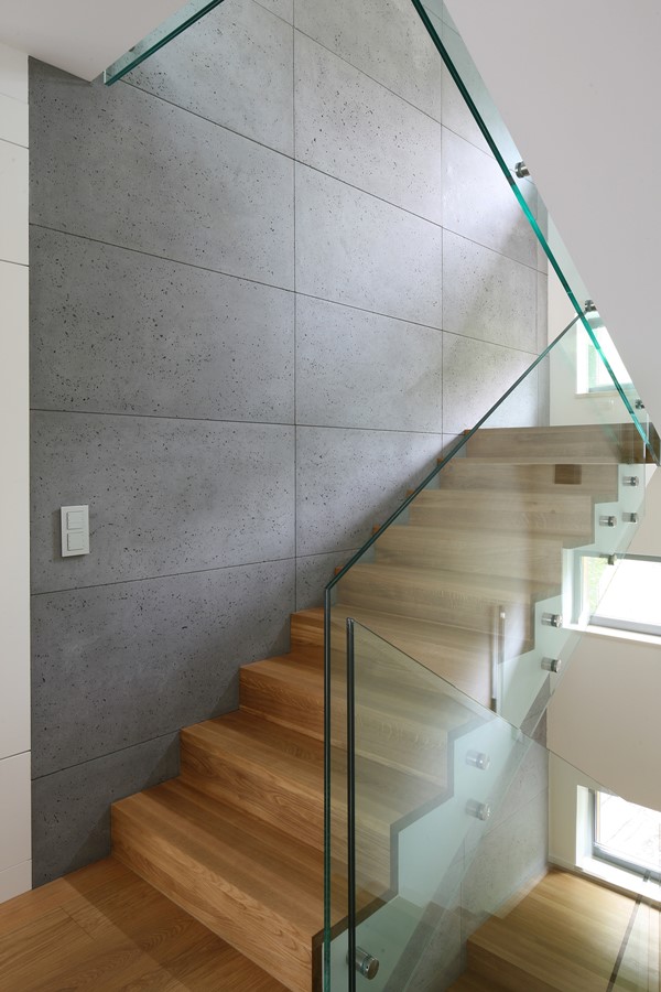 Beton zestawiony z drewnem i szkłem Beton zestawiony z drewnem i szkłem Living Home