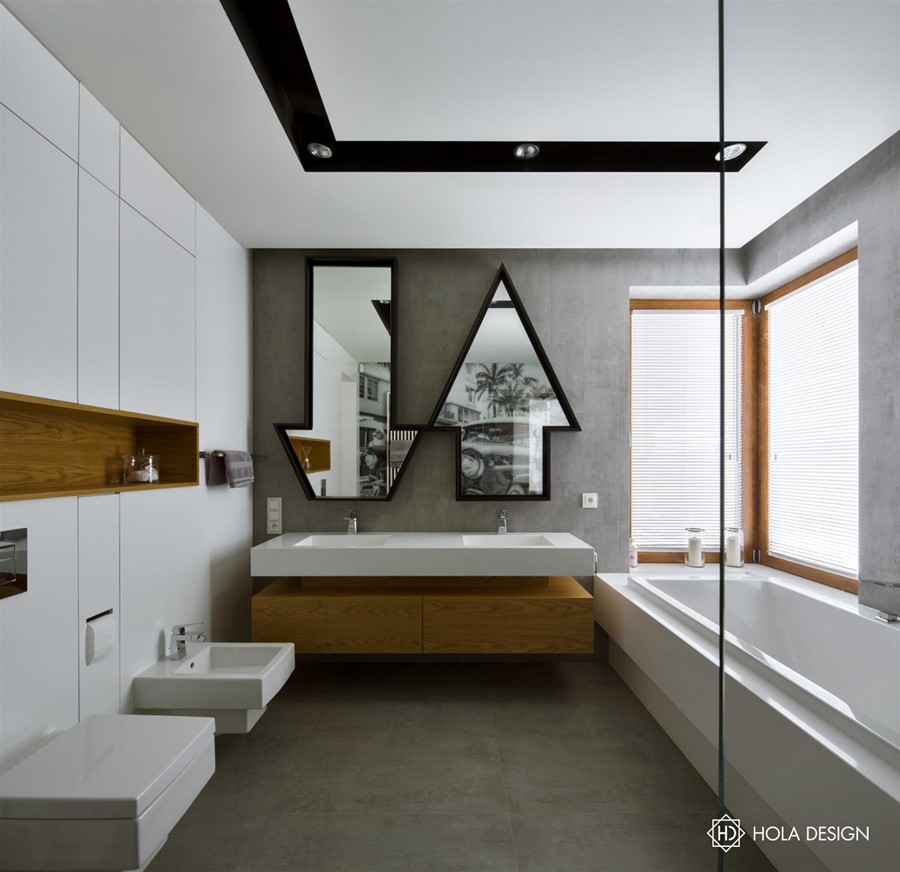 Oryginalna łazienka z wanną i prysznicem Hola Design