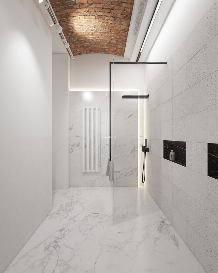 Minimalistyczna łazienka w jasnych barwach Minimalistyczna łazienka w jasnych barwach Living Box