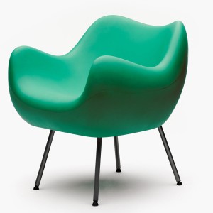 fotel RM 58, turkusowy, mat. Projekt: Roman Modzelewski; producent: Vzór