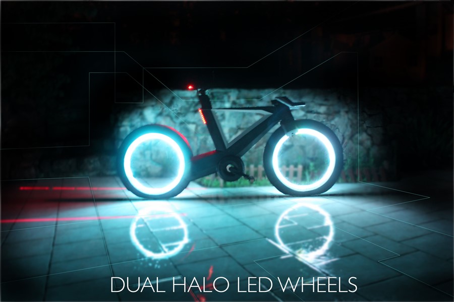 Cyklotron LED nowoczesny rower