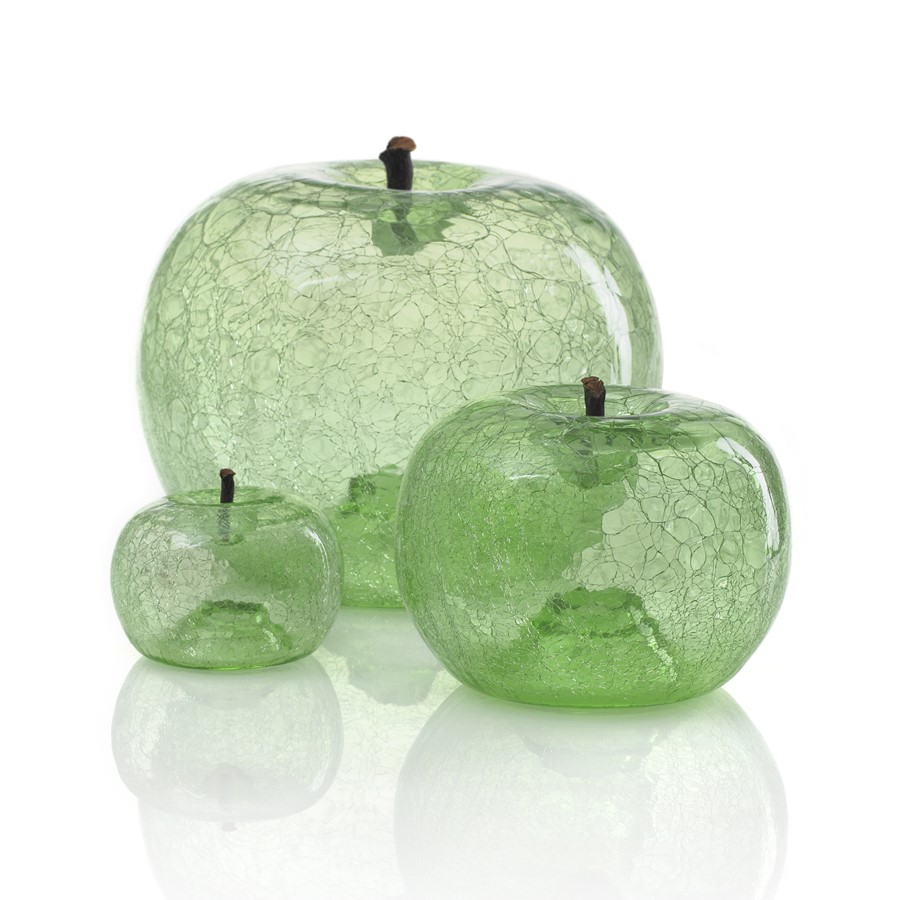 Zielone, szklane jabłko emerald Bull and Stein
