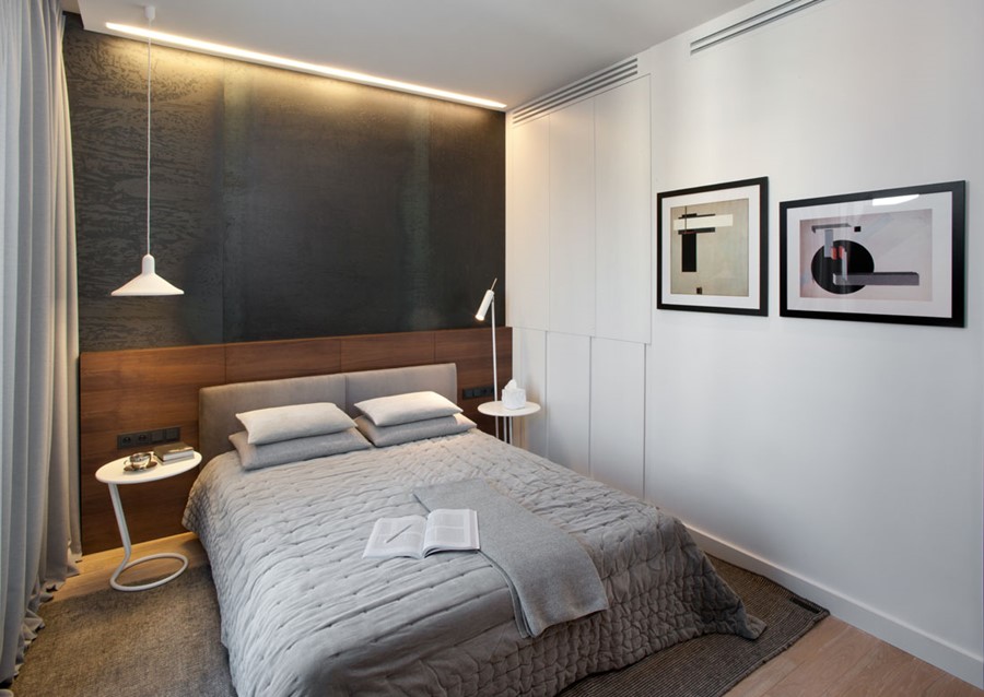 Minimalistyczna forma stylowej sypialni Exitdesign