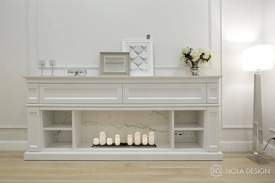 Biały salon w stylu modern classic