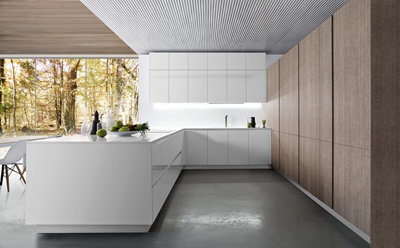 Minimalistyczne meble kuchenne w bieli - TLK kitchens