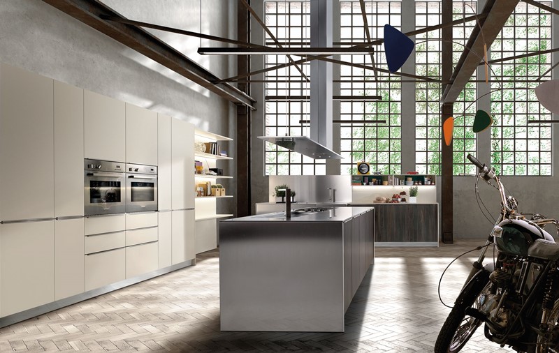 Nowoczesna kuchnia w lofcie Nowoczesna kuchnia w lofcie - TLK Kitchens