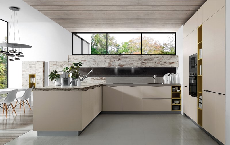 Otwarta kuchnia w minimalistycznym wydaniu Otwarta kuchnia w minimalistycznym wydaniu - TLK Kitchens