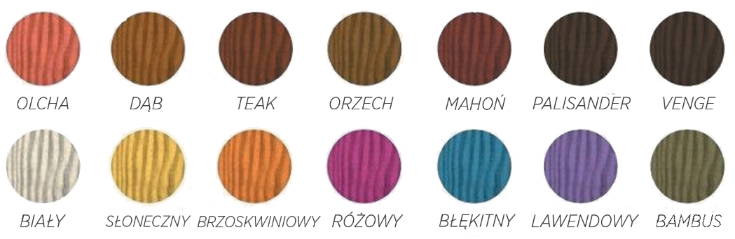 Paleta kolorów drabina bejcowana