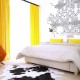 Jaskrawe kolory w sypialni w nowoczesnym stylu