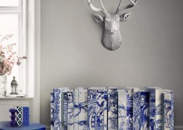 Ręcznie malowana ceramik na meblach - azulejos