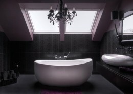 Elegancka łazienka w czerni