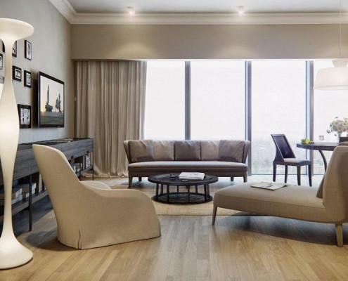 Salon w kolorze ecru