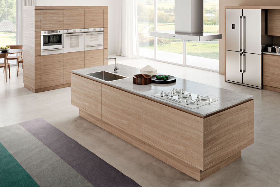 Otwarta kuchnia Otwarta kuchnia z wyspą AGD SMEG LINEA