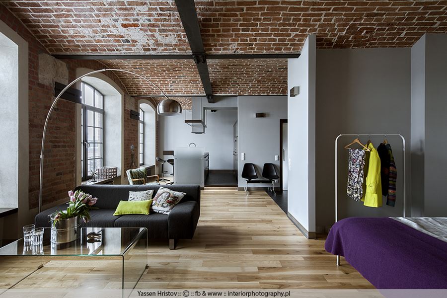 Nowoczesny loft w czerwonej cegle