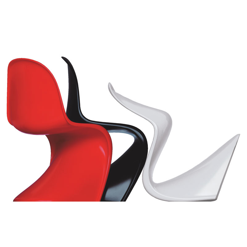 Lakierowane Czerwone krzesło Panton Chair Classic