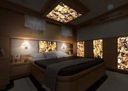 Sypialnia w brązie i drewnie