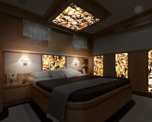 Sypialnia w brązie i drewnie