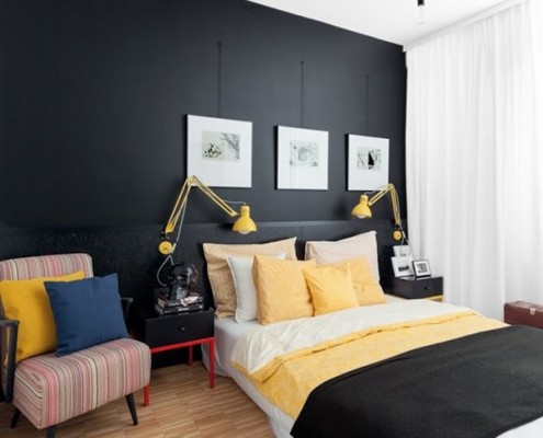 Kolorwa sypialnia w nowoczesnym stylu