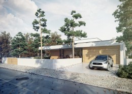 Parterowy dom z garażem w nowoczesnym stylu