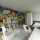 Biało-żółty pokój młodzieżowy w nowoczesnym stylu