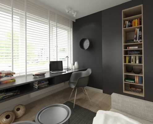 Domowy gabinet w kolorach ziemi styl nowoczesny
