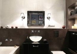 Eklektyczna łazienka z wanną JN Studio