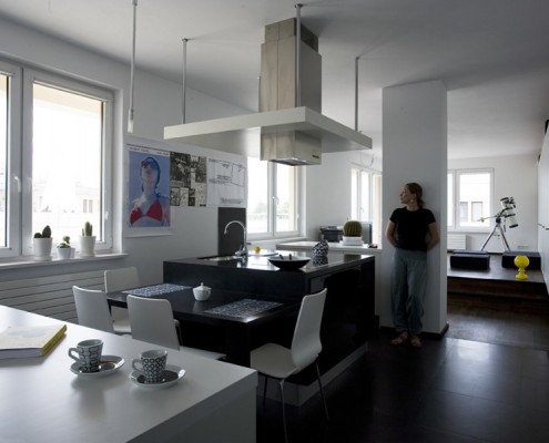 Otwarta przestrzeń w salonie z kuchnią Katarzyna Kowal