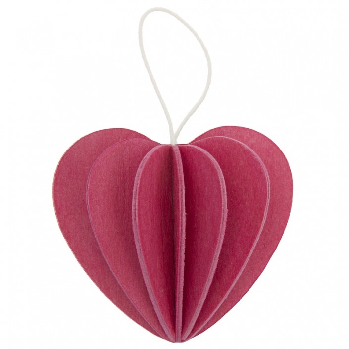 Lovi Heart, 6,8cm dark red