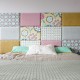 Kolorowe panele ścienne przy łóżku Made for Bed