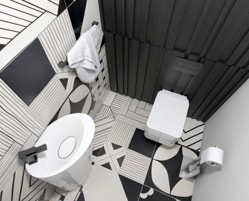 Oryginalna toaleta w czerni i bieli a2 studio