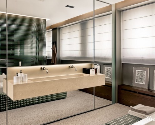 Lustrzana łazienka w nowoczesnym stylu Bartek Włodarczyk