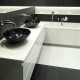 Czarno-biała łazienka dla dwojga Agnieszka Ludwinowska
