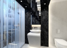Pomysł na łazienkę z dużym prysznicem KM rubaszkiewicz