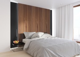 Projekt nowoczesnej sypialni Sikora Wnętrza