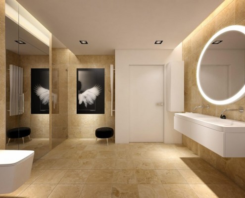 Stylowa łazienka styl minimalistyczny nastrojowa łazienka