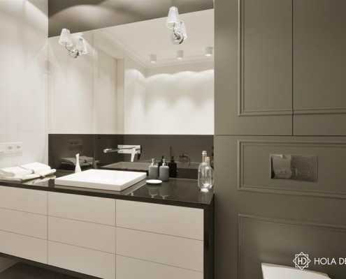 Aranżacja łazienki łączącej nowoczesność i klasykę Hola Design