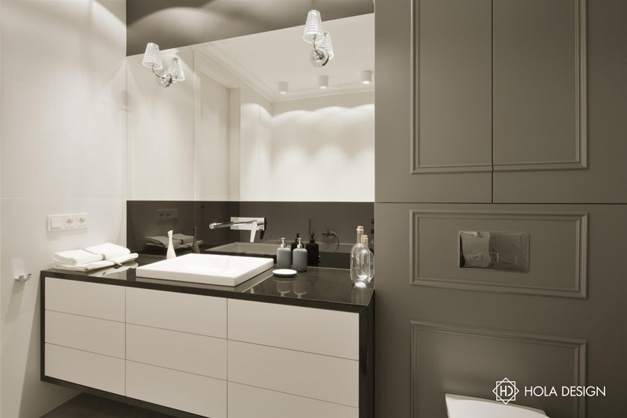 Aranżacja łazienki łączącej nowoczesność i klasykę Hola Design